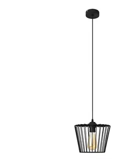 Svietidlá  Luster na lanku TORRI 1xE27/15W/230V pr. 23 cm čierna W-KM 1345/1 BK-B