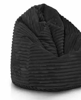 Sedacie vaky a kocky Sedací vak Bag Sako XL stripe TiaHome - Čierna