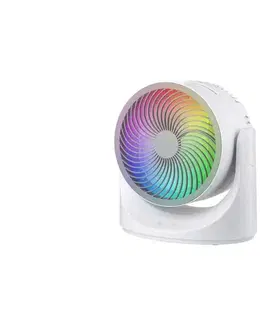Ventilátory Eurolamp LED RGB stolný látor 10W/5V, priemer 18,5 cm 300-20548