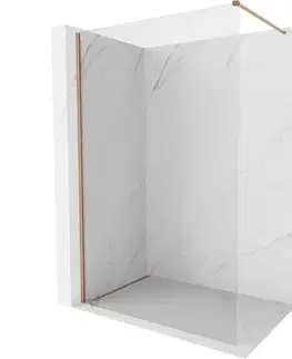 Sprchové dvere MEXEN/S - Kyoto-X Sprchová zástena WALK-IN 120 x 200, transparent 10 mm, meď kartáčovaná 800-120-101-65-00-X