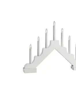 Vianočné dekorácie Markslöjd 706051 - LED Vianočný svietnik EVELIN 7xLED/0,06W/6xAA biela 706051