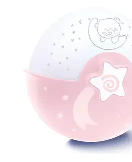 Svietidlá Infantino - Detská lampička s projektorom 3xAA ružová 004908-00INF