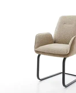 Jedálenské stoličky DELIFE Jedálenská stolička Zoa-Flex zmiešané materiály tmavobéžová jedálenská stolička plochá čierna vrecková pružina