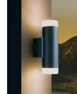 Záhradné lampy Eglo 96505 - LED Vonkajšie nástenné svietidlo RIGA 2xGU10/5W 96505