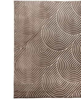 Koberce a koberčeky KONDELA Luvre koberec 150x200 cm svetlohnedá