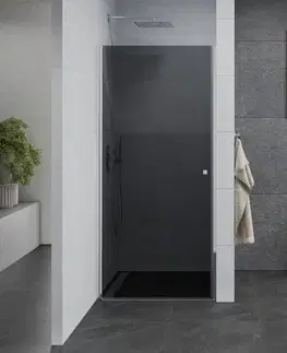 Sprchovacie kúty MEXEN - PRETORIA krídlové dvere 70x190 cm 6mm, chróm, grafit sa stenovým profilom 852-070-000-01-40