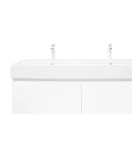 Kúpeľňový nábytok Kúpeľňová skrinka s umývadlom SAT B-WAY 119x30x45 cm biela lesk BWAY120WU2BB BWAY120WU2BB