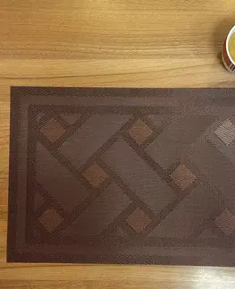 Prestieranie Podložka Deluxe pod tanier Kendrick hnedá 35x45cm TiaHome
