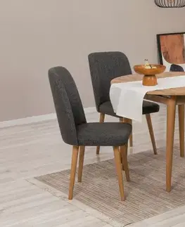 Jedálenské sety Jedálenský set s rozkladacím stolom a stoličkami (5 kusov) Vina 1053 - Atlantic Pine, Anthracite