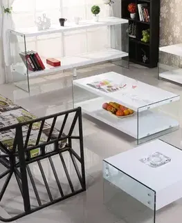 Konferenčné stolíky Konferenčný/TV stolík LIPIONE 771 biely