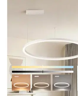 Svietidlá BRILAGI - stmievateľný LED luster na lanku PORTOFINO LED/60W/230V priemer 80 cm biela s diaľkovým ovládaním BRI508