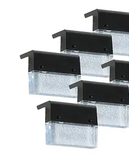 LED osvetlenie  08501C - SADA 6x LED RGB Solárne nástenné svietidlo LED/1W/1,2V 3500K IP65 08501C