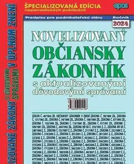 Zákony, zbierky zákonov Novelizovaný občiansky zákonník 20/2024