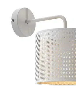Svietidlá  Nástenná lampa LOFT SHADE 1xE27/60W/230V biela/zlatá 5259