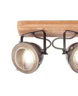 Svietidlá Brilliant - Bodové svietidlo CARMEN WOOD 2xGU10/5W/230V eukalyptus 72029/84