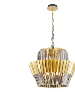 Svietidlá  Luster na reťazi DONNA 12xE14/40W/230V pr. 55 cm zlatá ML0415
