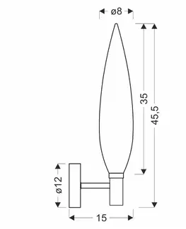 Nástenné svetlá Kinkiet Nordic szklany szary dymiony 1x5W G9 do salonu