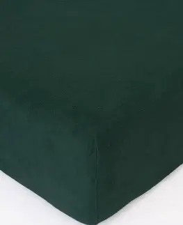 Plachty MKLozkoviny.sk Froté plachta 220 × 200 cm - tmavo zelená