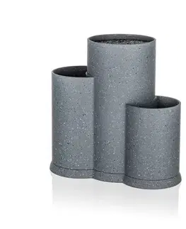 Bloky na nože Banquet Stojan na nože 3v1 Granite Grey