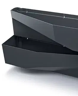 Kvetináče a truhlíky NABBI IO3W800 plastový vertikálny kvetináč antracit