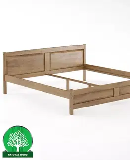 Drevené postele Posteľ borovica LK104–200x200 dub