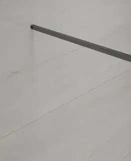 Sprchovacie kúty INVENA - Walk-in II Trend 90x200cm, ryhovaná 8mm shiny-gl. čierna AK-32-195-S