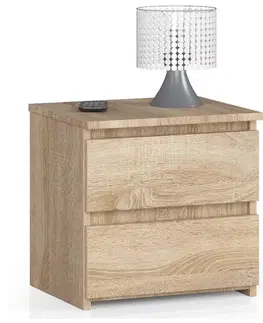 Nočné stolíky Moderný nočný stolík CALIN40, dub Sonoma