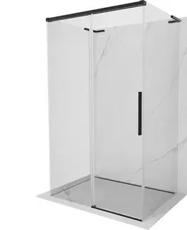 Sprchovacie kúty MEXEN/S - Rox-3S L sprchový kút 3 stenný, posuvný 105 x 110, transparent, čierna 8C2L-105-110-70-00-3S