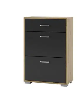 Botníky TONNY skrinka na topánky MP-2745, dub Artisan / antracit