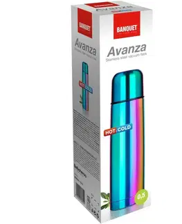 Termosky a termohrnčeky Banqeut Termoska nehrdzavejúca AVANZA 0,5 l, dúhová matná, 0,5 l