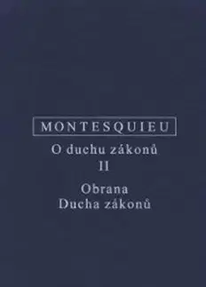 Filozofia O duchu zákonů II. - Charles Montesquieu
