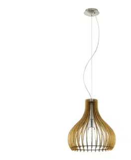 Svietidlá Eglo 61916 - Luster na lanku TINDORI 1xE27/60W/230V pr. 38 cm hnedá 61916