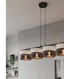 Svietidlá EMIBIG Luster na lanku KARBON 4xE27/15W/230V čierna/sivá 1652/4