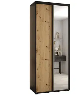 Šatníkové skrine Skriňa 45 Canaris 3 140 čierna/artisan/čierna