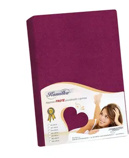 Plachty Bellatex Froté prestieradlo Kamilka bordó, 90 x 200 cm