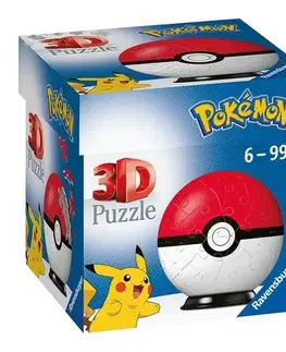 Limitovaná edícia Ravensburger Puzzle-Ball Pokémon: Poké Ball červený 54 Ravensburger