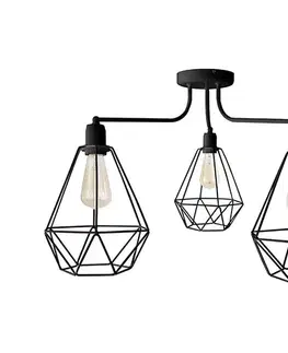 Svietidlá  Luster KARO 3xE27/15W/230V čierna P-1311/3 BK