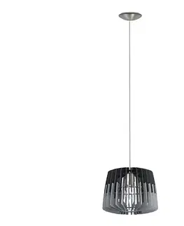 Svietidlá Eglo 96955 - Závesné svietidlo ARTANA na lankách 1xE27/60W/230V sivá/čierna 300 mm 96955