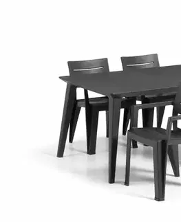 Záhradné plastové zostavy Elvisia Záhradný set KENZIE 4 + 1 | grafit
