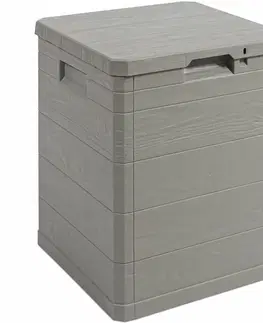 Záhradný nábytok Úložný box na podušky Woody sivá, 90 l