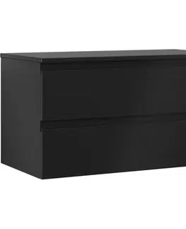 Kúpeľňový nábytok MEXEN/S - Orio kúpeľňová skrinka pod umývadlo 90 cm s doskou, 2 zásuvky, čierna mat 91A10-09047-2-BFFC71