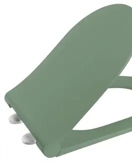 Záchody SAPHO - BRILLA WC sedátko, SLIM, Soft Close, zelená mat 100787-128