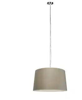Závesné svietidlá Moderné závesné svietidlo oceľ s tienidlom 45 cm taupe - Cappo 1