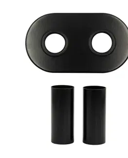 Doplnky do kúpeľne CERANO - Kúpeľňový radiátorový set Benito - ústredné vykurovanie - stredové pripojenie 50 mm - 703W - čierna matná - 1700x450 mm CER-880351