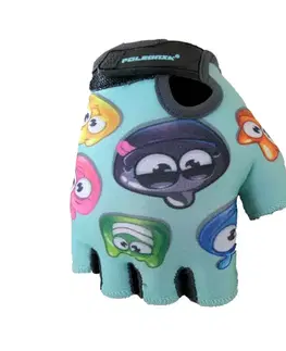 Cyklistické rukavice Detské cyklo rukavice POLEDNIK Baby Želáci tyrkysová - 2