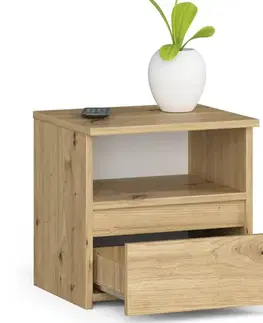 Nočné stolíky Dizajnový nočný stolík LENKA40, dub Artisan