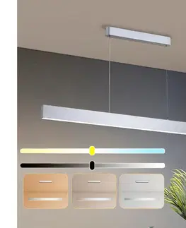 Svietidlá BRILAGI-LED Stmievateľný luster SLEEKLINE SMART LED/40W/230V Wi‑Fi Tuya, strieborný s diaľkovým ovládaním BRI113