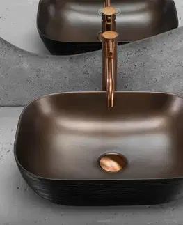 Umývadlá REA - Umývadlo na dosku Belinda COPPER BRUSH / Black REA-U6384
