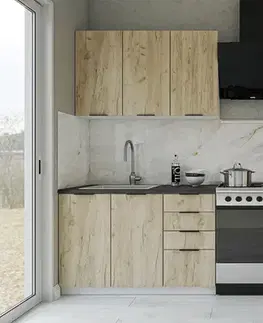 Kuchynské linky RUBUS moderná kuchynská linka 180, grey craft oak