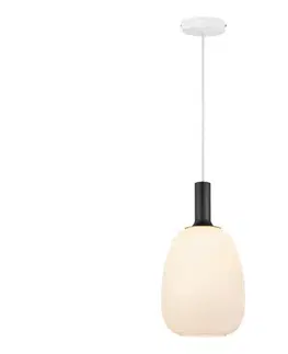 Svietidlá Nordlux - Luster na lanku ALTON 1xE27/60W/230V biela/čierna/mosadz 47303001